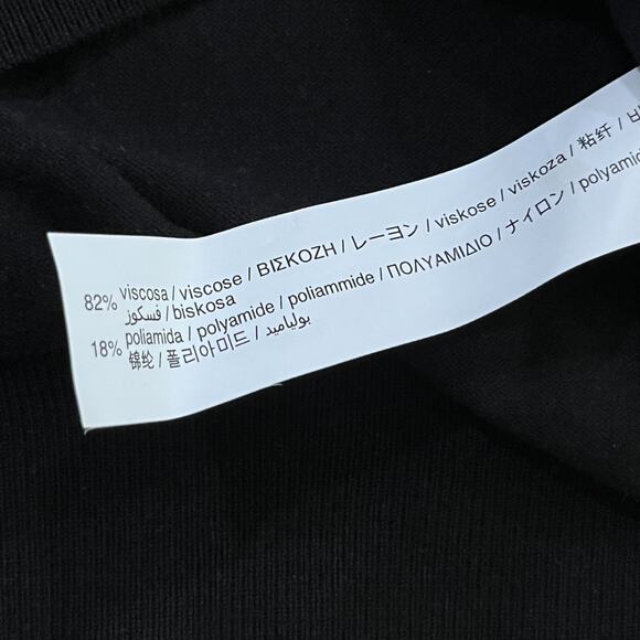 NWT Zara Mens Viscose Mock Neck Pullover Sweater Black Size Medium - Picture 4 of 5